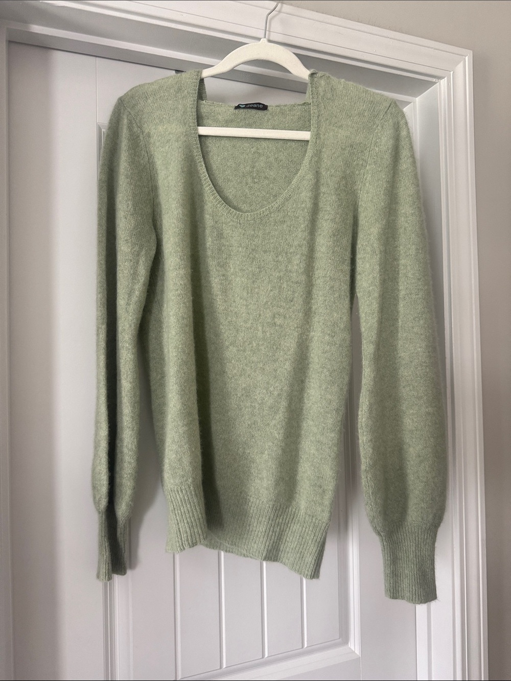 Soft Sage Scoop Neck Women’s Sweater